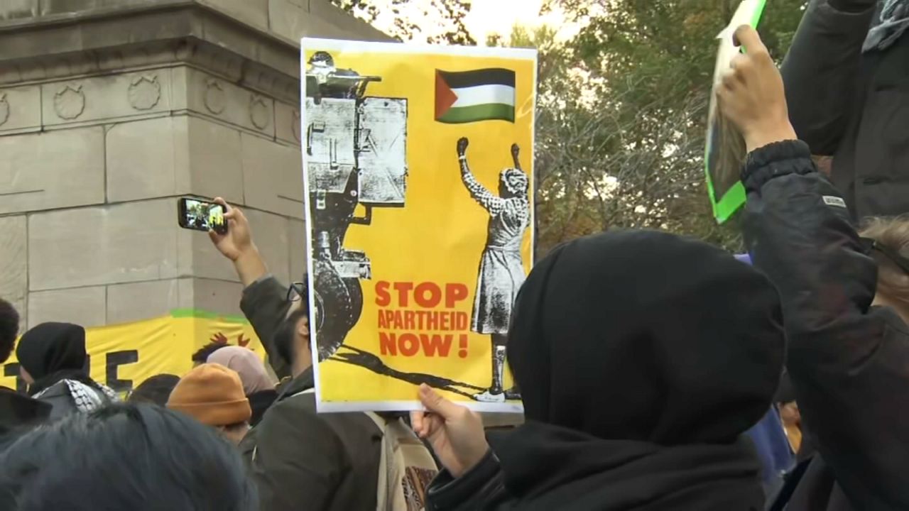 纽约人占领第五大道举行亲巴勒斯坦示威活动